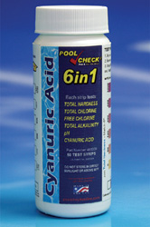 Pool Check 6 in 1 Test Strip w/ Cyanuric Acid